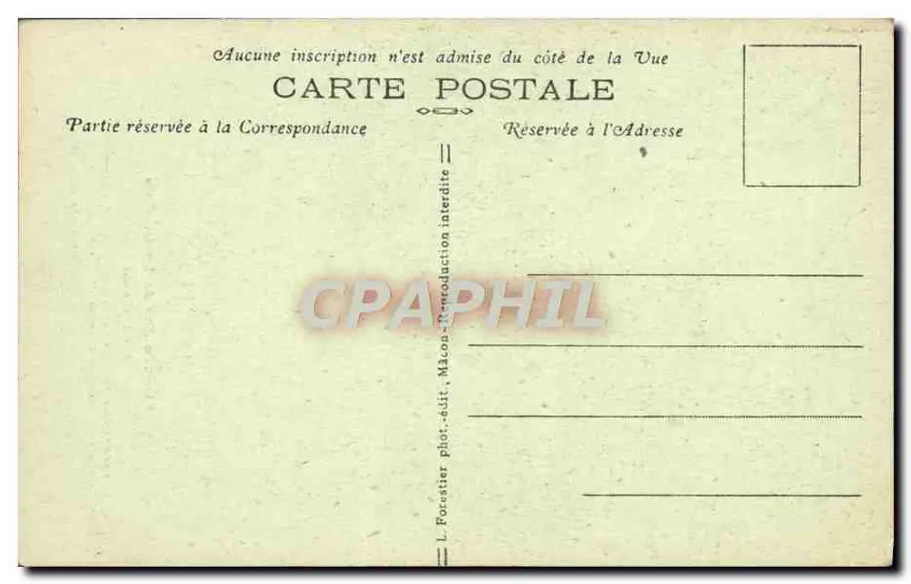 Lamartine — Recordações de Lamartine (1843) — L. Forestier, fot.édit. Mâcon - Verso