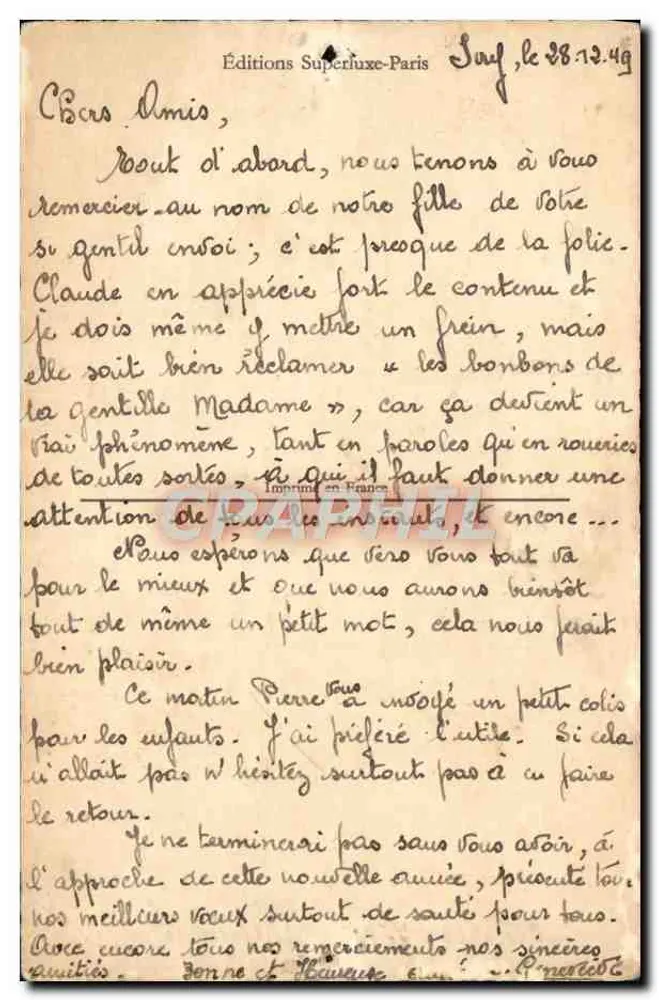 Menina diante de lareira — Natal — Luc André - Verso