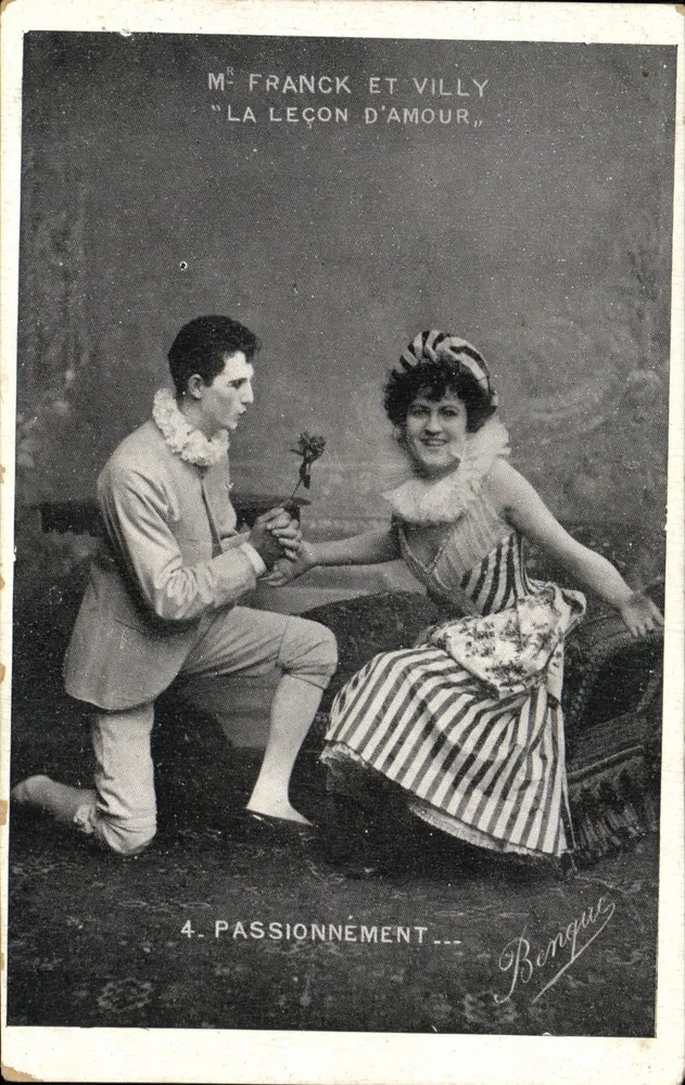 M. Franck e Villy — 'A Lição de Amor' — Benque, n°4 - Frente