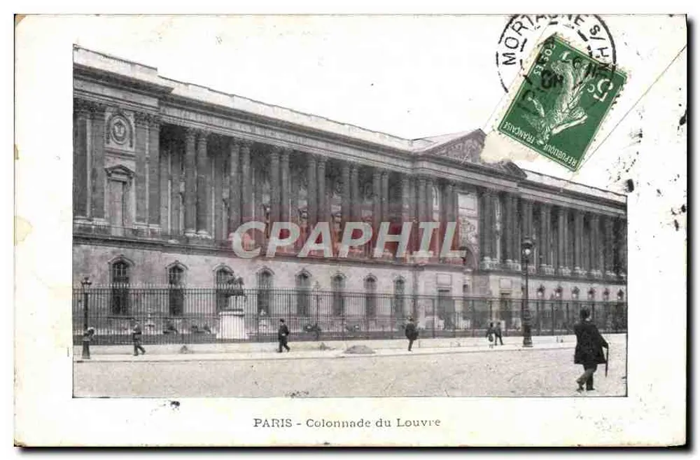 PARIS - Colonnade du Louvre — vue de l'édifice avec colonnades et grille, éditeur 'C. P. A. Paris' (imprimé en bas) - Awers