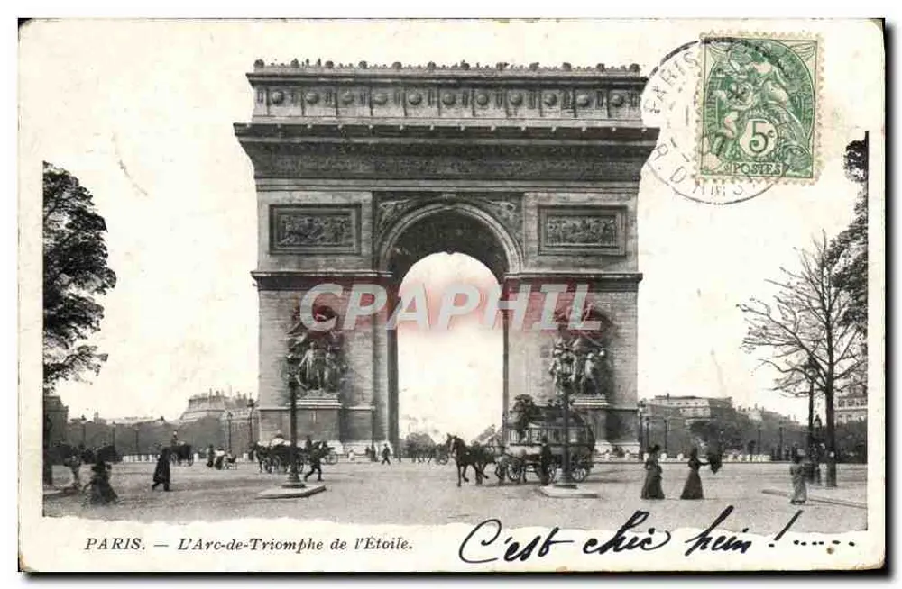 PARIS — Arc de Triomphe de l'Étoile — wydawca nie widoczny, numer seryjny nie widoczny - Awers