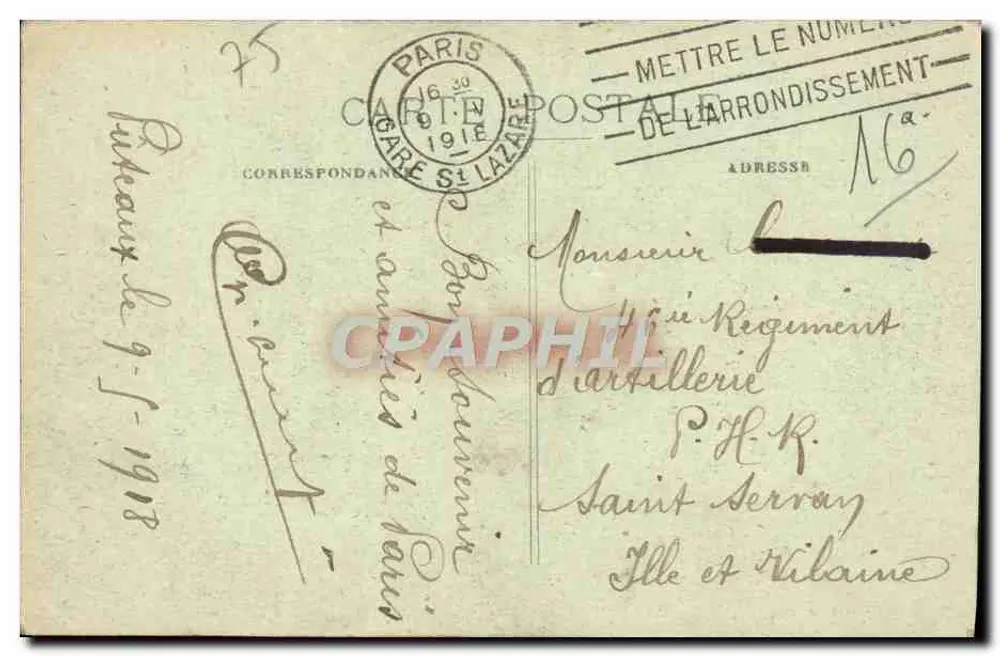 Paris — O Ponte Mirabeau — P. Maimuse - Verso