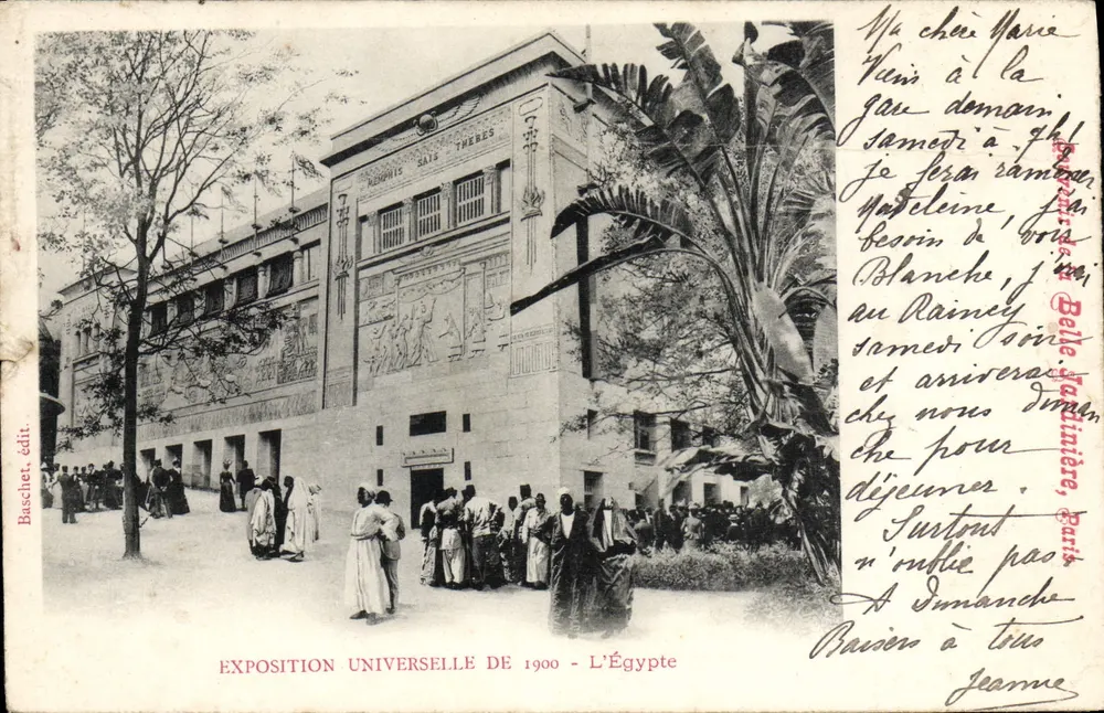 Exposição Universal de 1900 - O Egito — Baschet, editor — Série da Exposição - Frente