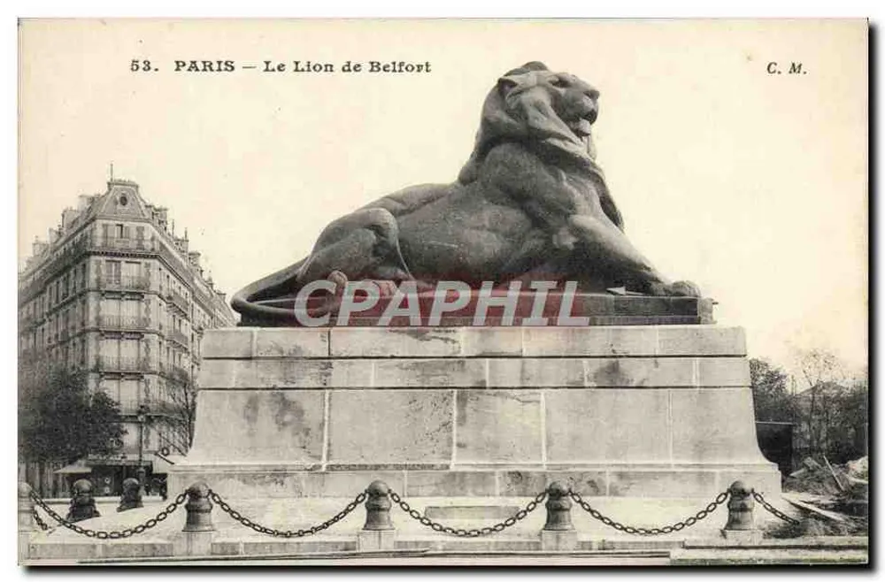 Paris — O Leão de Belfort — C.M. n°53 - Frente