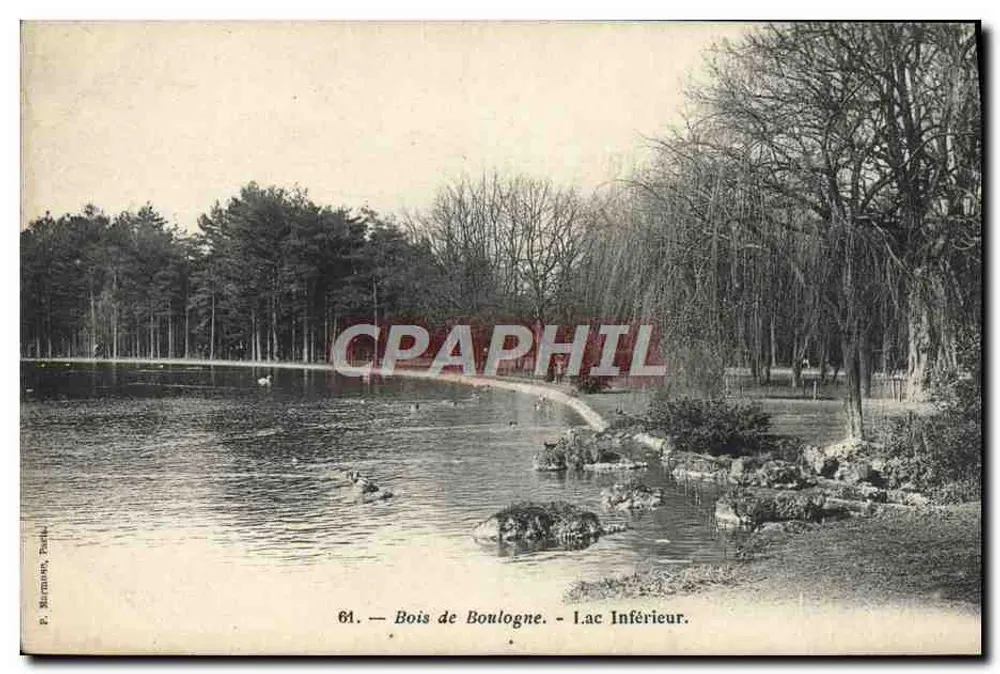 Bosque de Boulogne - Lago Inferior — P. Sirmann, Paris, n°64 - Frente