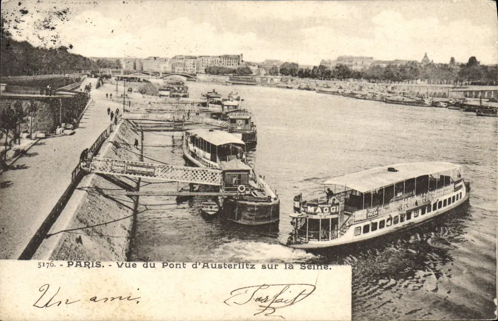 Paris - Ansicht der Austerlitz-Brücke über die Seine — Verlag Sarfait, Nr. 5176 - Vorderseite