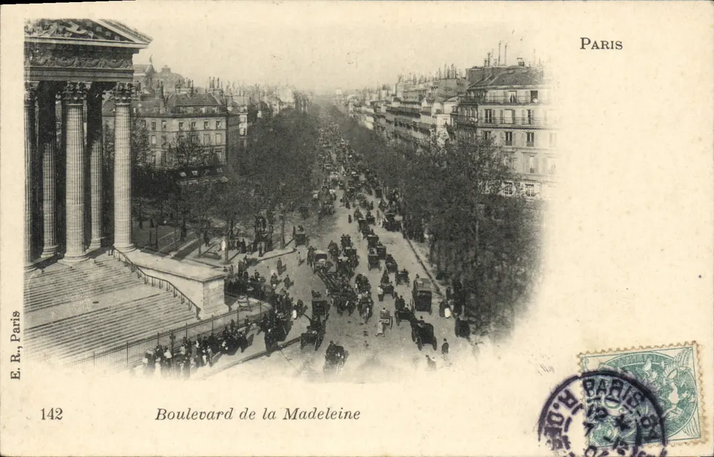 Boulevard de la Madeleine — Paris — E.R., Paris, n°142 - Frente
