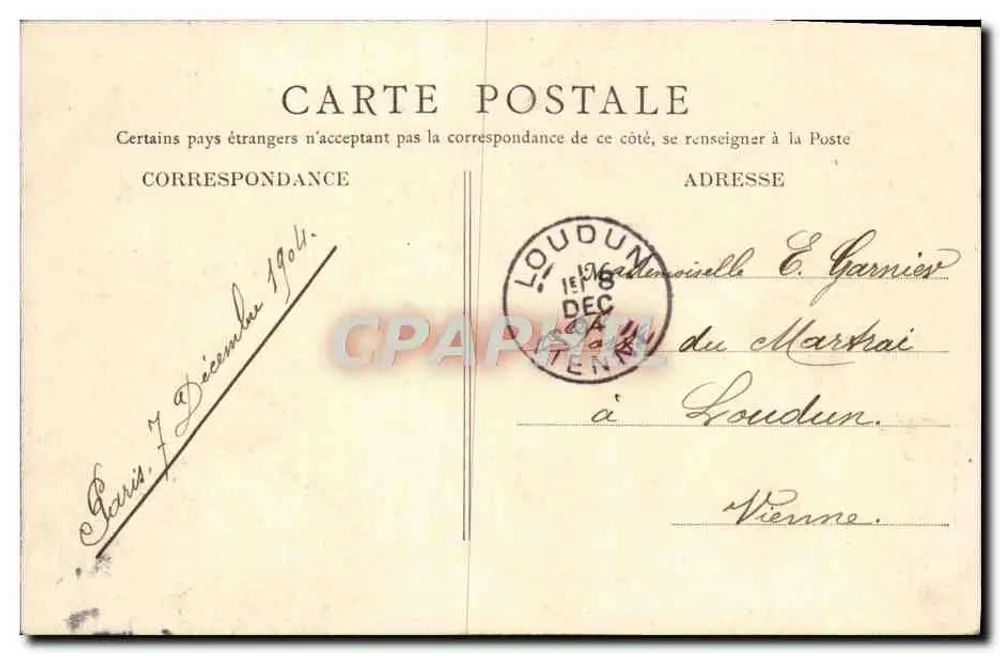 Boulevard de la Madeleine — Paris — E.R., Paris, n°142 - Verso