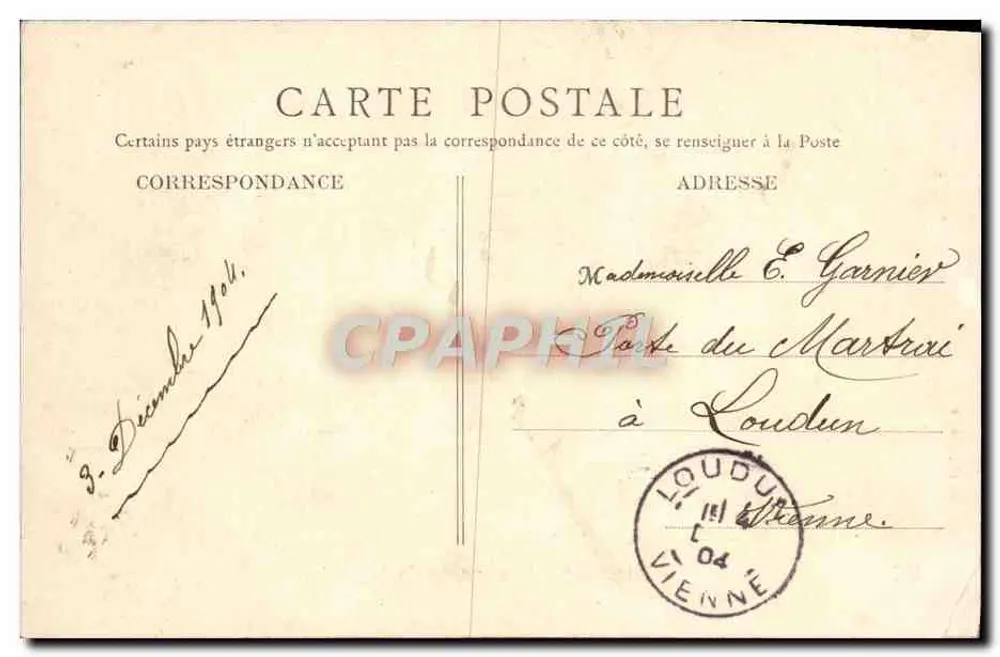 Paris — Panorama da Cidade — E.R., Paris, n° 107 - Verso