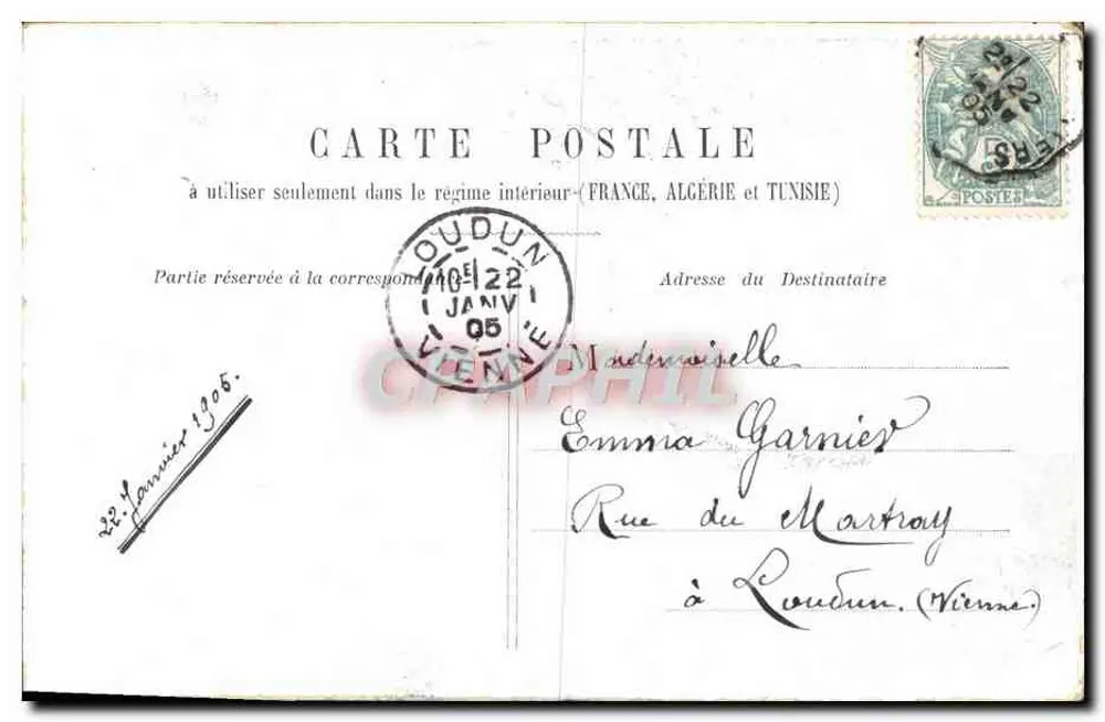 Estátua da República — Paris — editor desconhecido, n° 15 - Verso