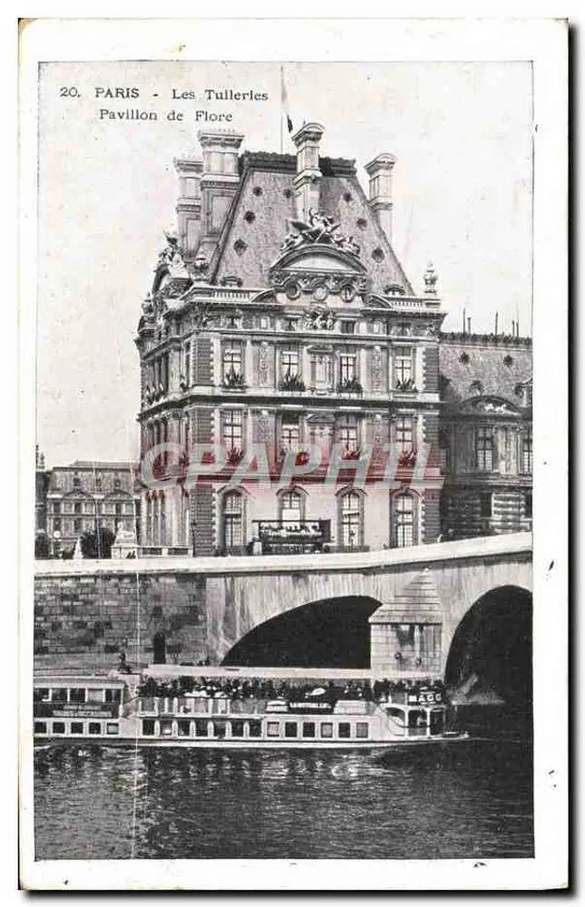 Paris - Die Tuileries - Pavillon de Flore — anonymer Verlag, Nr. 20 - Vorderseite