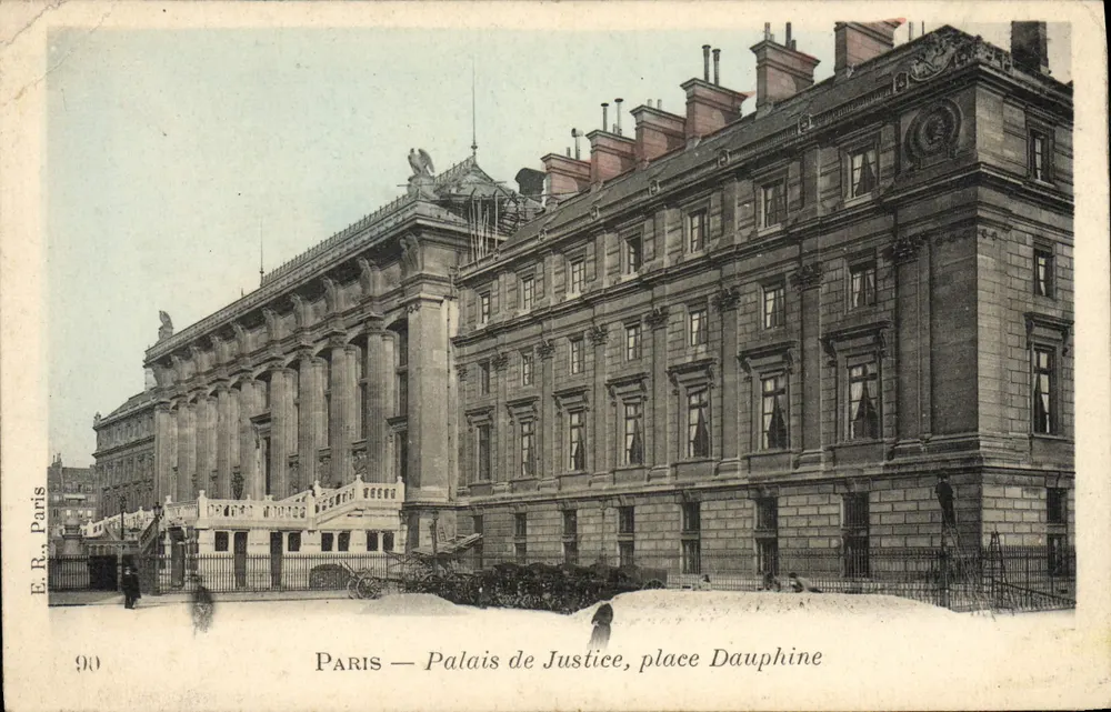 París — Palacio de Justicia, plaza Dauphine — E.R. París, n.º 90 - Anverso