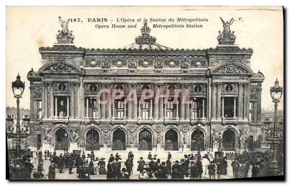 Paris – Das Opernhaus und die U-Bahn-Station — A. P. - Vorderseite