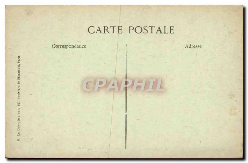 Paryż – Avenue de l'Opéra — widok panoramiczny — wydawca Le Tardy, nr 4050 - Rewers