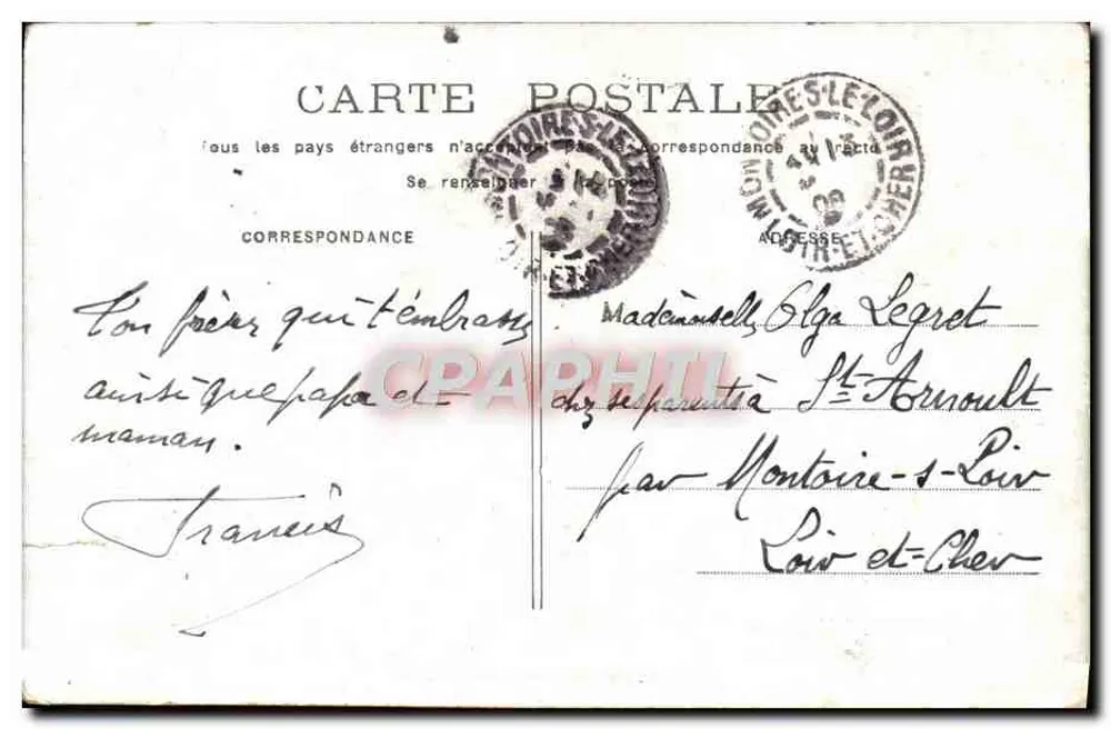PARIS - A Sena no Pont-Royal — visão da Sena com o ponte e barcos — editor não visível, número de série não visível - Verso
