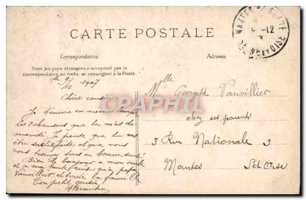 Paris — Fontaine Carpeaux — E. L. D. n°112 - Verso