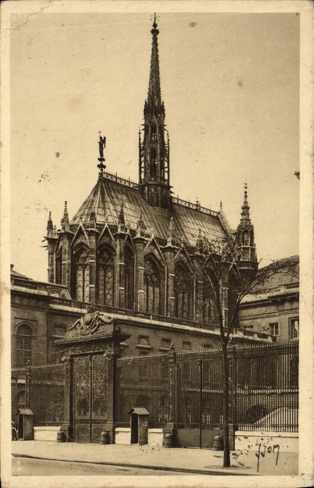 La Sainte-Chapelle — Grille des Palais de Justice — Les Éditions d'Art Yvon, n°99 - Vorderseite