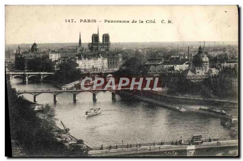 Paris — Panorama da Cidade — C.M. n°147 - Frente