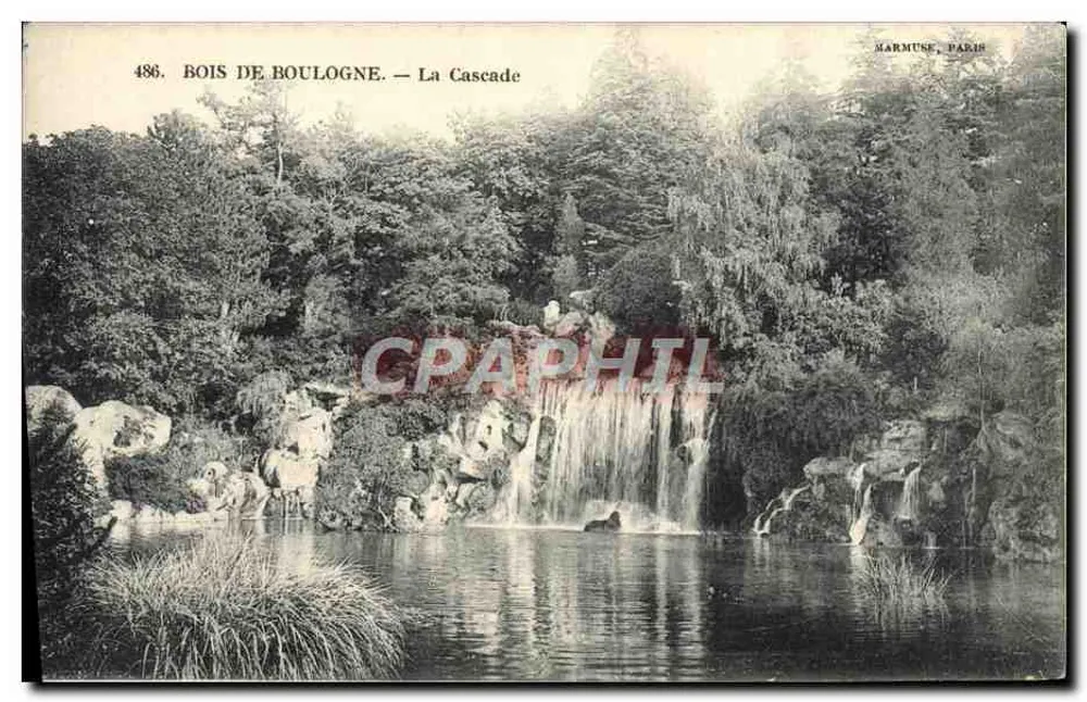 Bois de Boulogne — A Cascata — Marmuse, Paris, n°486 - Frente