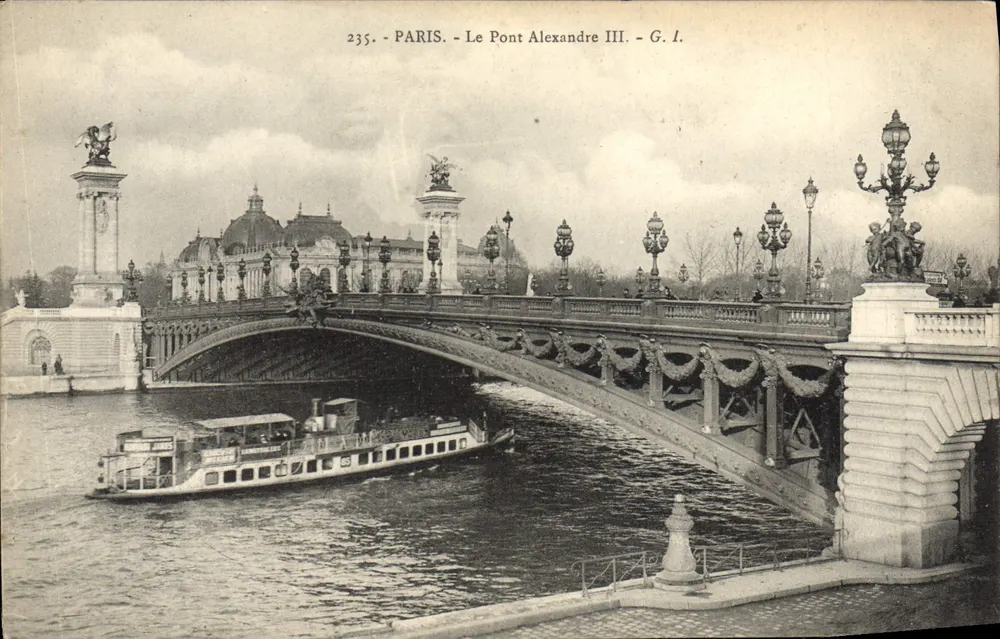 París - El Puente Alexandre III - G. I. - Anverso