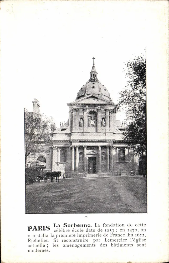Paris — La Sorbonne — éditeur non visible - Recto