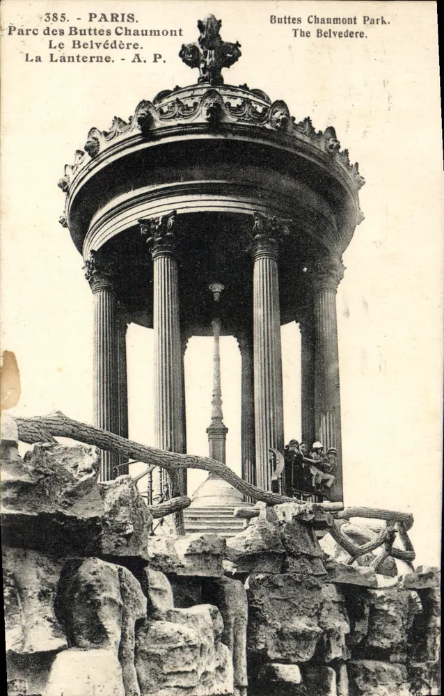 Paris - Parc des Buttes Chaumont - La Lanterne - A. P. n° 385 - Vorderseite
