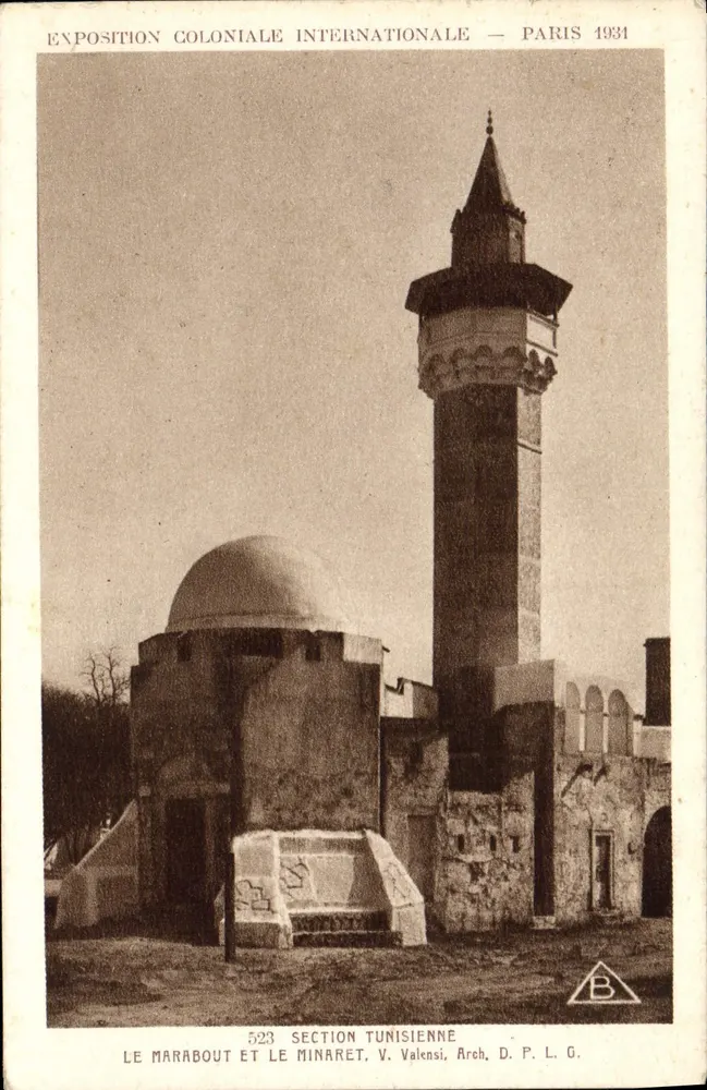 Internationale Kolonialausstellung — Paris 1931 — tunesische Abteilung — Der Marabout und der Minaret - Vorderseite