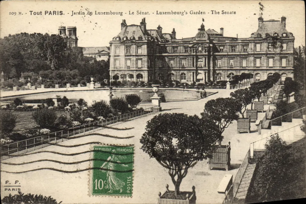 Jardin du Luxembourg - Der Senat — Alles PARIS, Verlag F.P. Paris, n° 109 M - Vorderseite