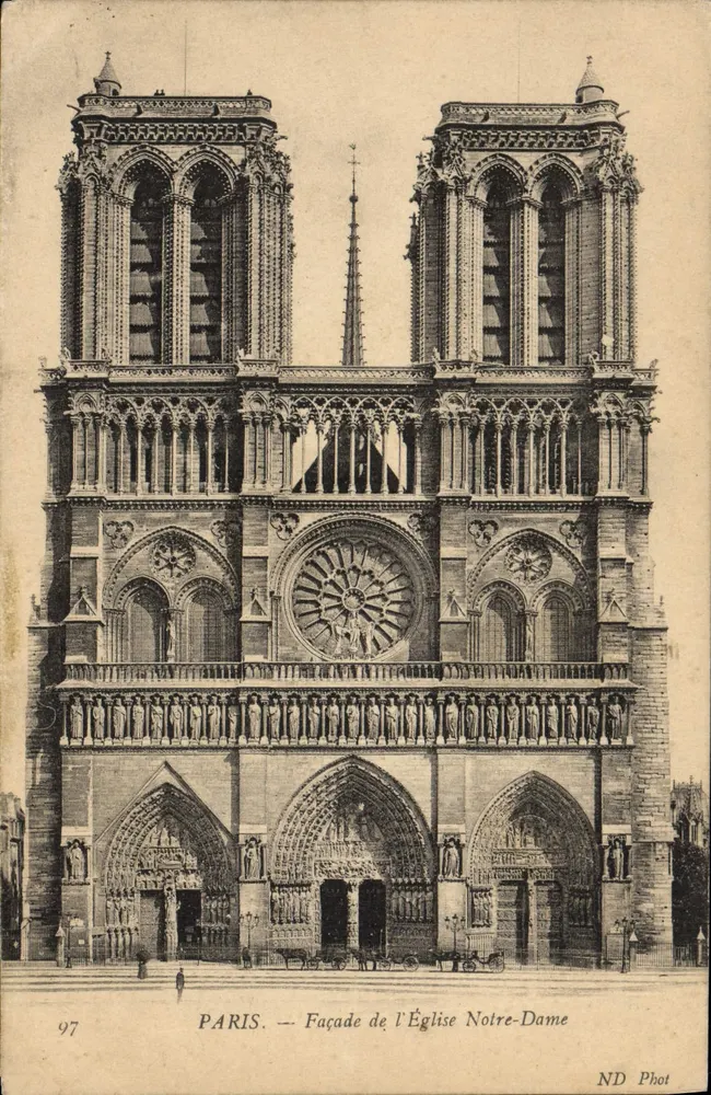 PARIS — Fachada da Igreja de Nossa Senhora — ND Phot, n°97 - Frente