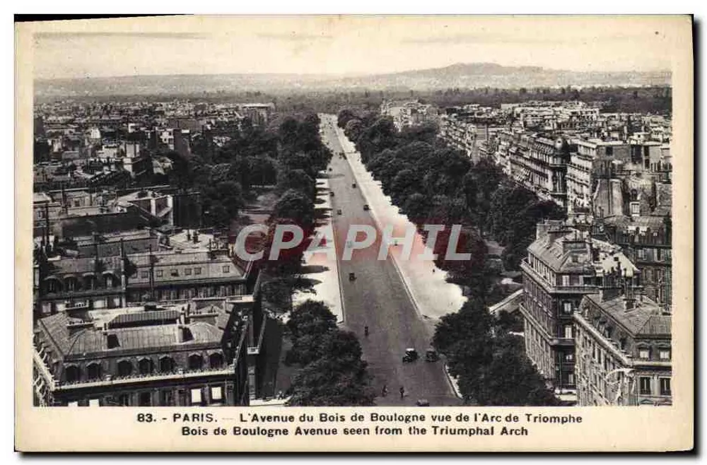 Paris — Avenue du Bois de Boulogne aus Sicht des Arc de Triomphe — 83 - Vorderseite
