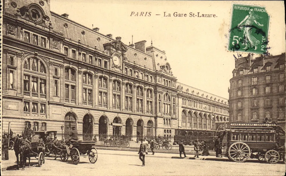 PARIS — A Estação Saint-Lazare — Editor Lyon - Frente