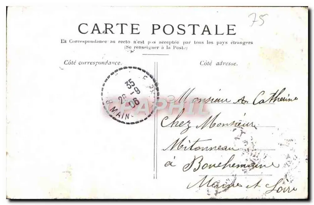 PARIS — A Conciergerie, mercado de flores. — Editor L. Baudry - Verso