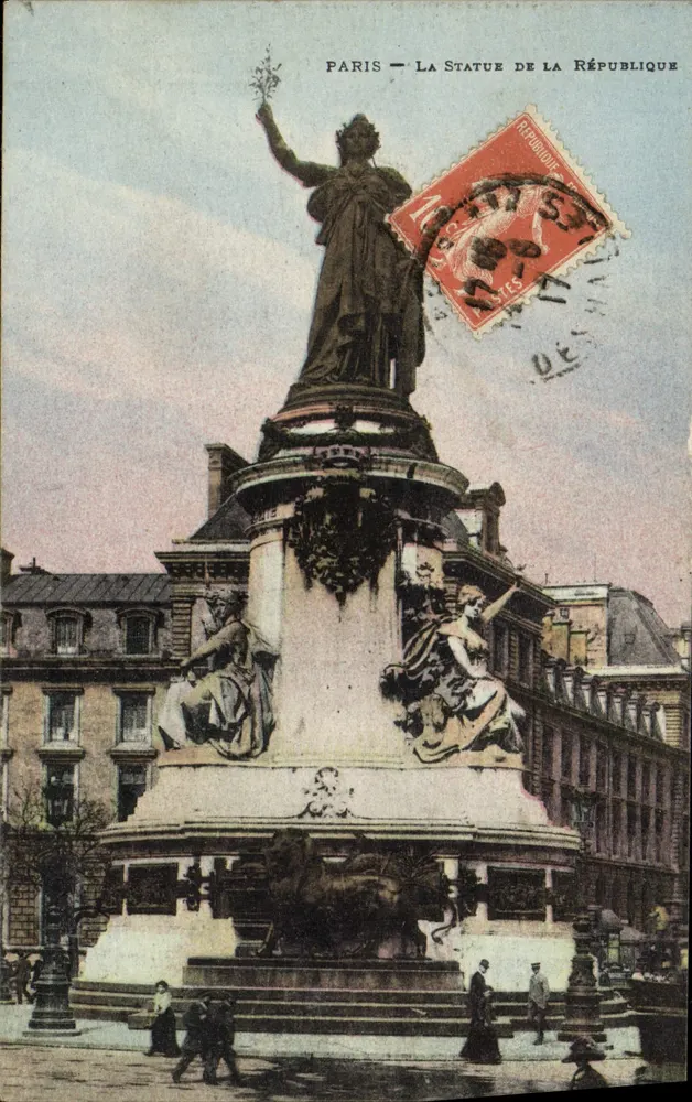 Paris — A Estátua da República — L. Dupont, imp. Rallier, Paris - Frente