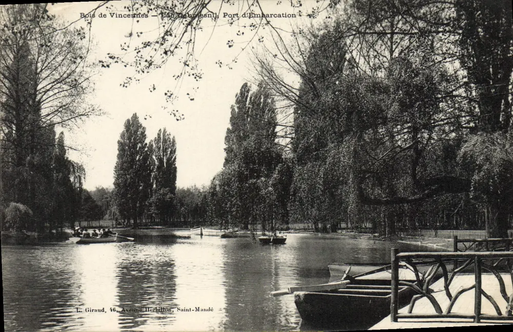 Wald von Vincennes — See Herbillion, Anlegesteg — L. Giraud, 46, Avenue Herbillion, Saint-Mandé - Vorderseite