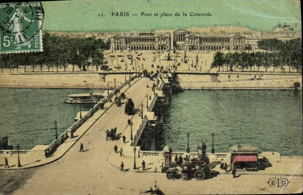 PARIGI — Ponte e piazza della Concordia — EID - Recto