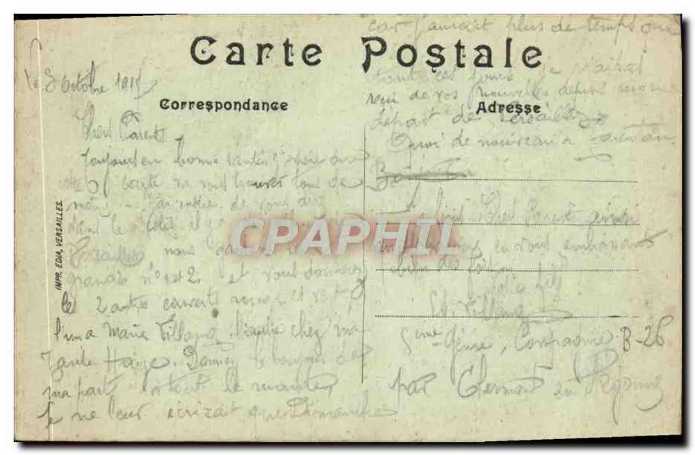 Parc de Versailles — Le Bassin de Latone — Verlag: IMPR. ÉDIA VERSAILLES, n°40 - Rückseite