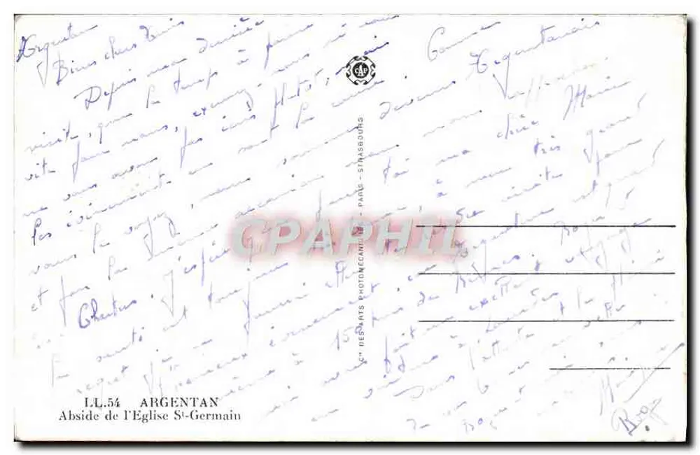 अर्गेंटन — सेंट-जर्मेन चर्च के अब्सिडे — डेसने फोटोमैकेनिक, पेरिस - पीछे
