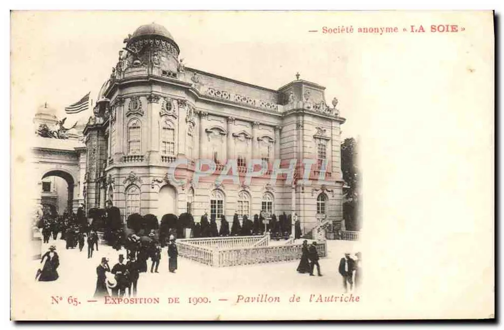 Paviljoen van Oostenrijk — Expositie van 1900 — Anonieme maatschappij «LA SOIE» - Voorkant