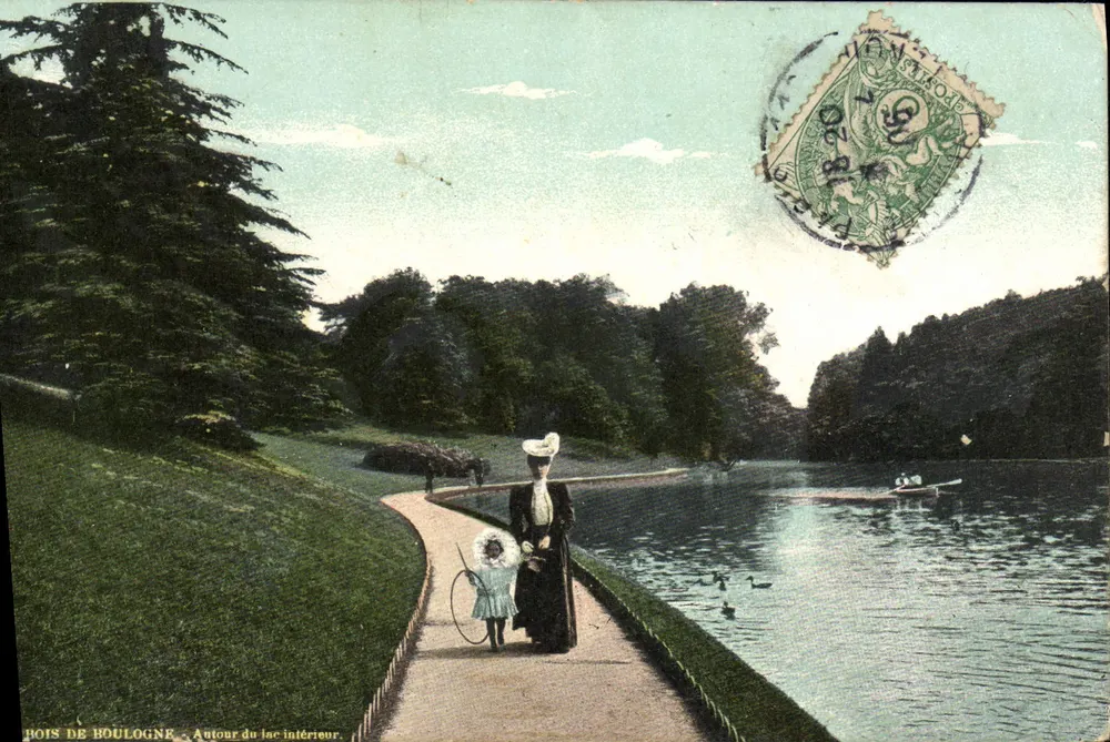 Bois de Boulogne — Autour du lac intérieur — éditeur A. V. Photo, L. N. A. Ch. - Vorderseite