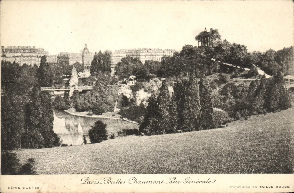 Paris - Bulles Chaumont - Vista Geral — Série C-N°30, Impressa em Taille-Douce - Frente