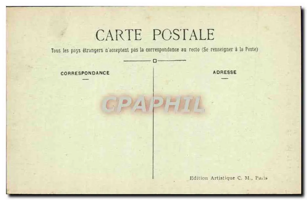 Parijs — De Eiffeltoren en de Senne — Artistieke Uitgave C. M., n° 139 - Achterkant