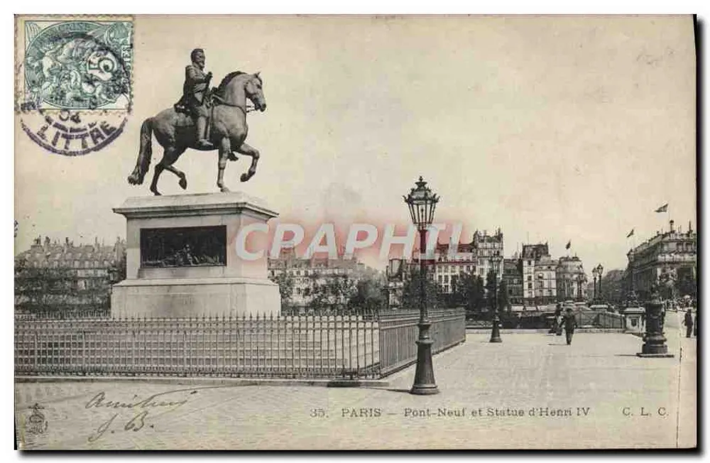 Paris — Pont-Neuf e Estátua de Henrique IV — C.L.C. n°35 - Frente