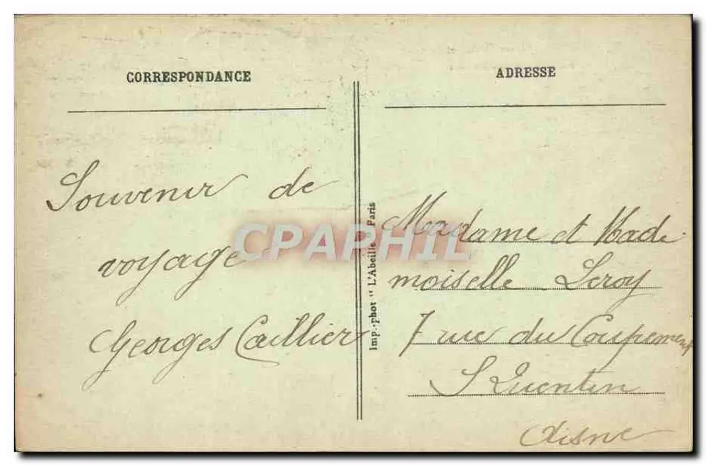 Paris - Notre-Dame e a Cité — Imp. fot. L'Abéille, Paris, n°10 - Verso