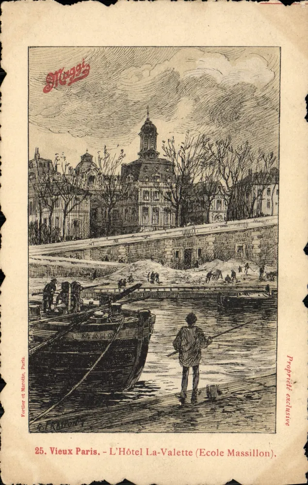 Alt-Paris — Das Hotel La-Valette (Schule Massillon) — Mugget, Paris - Vorderseite