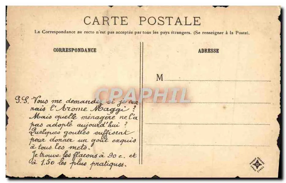 Alt-Paris — Das Hotel La-Valette (Schule Massillon) — Mugget, Paris - Rückseite