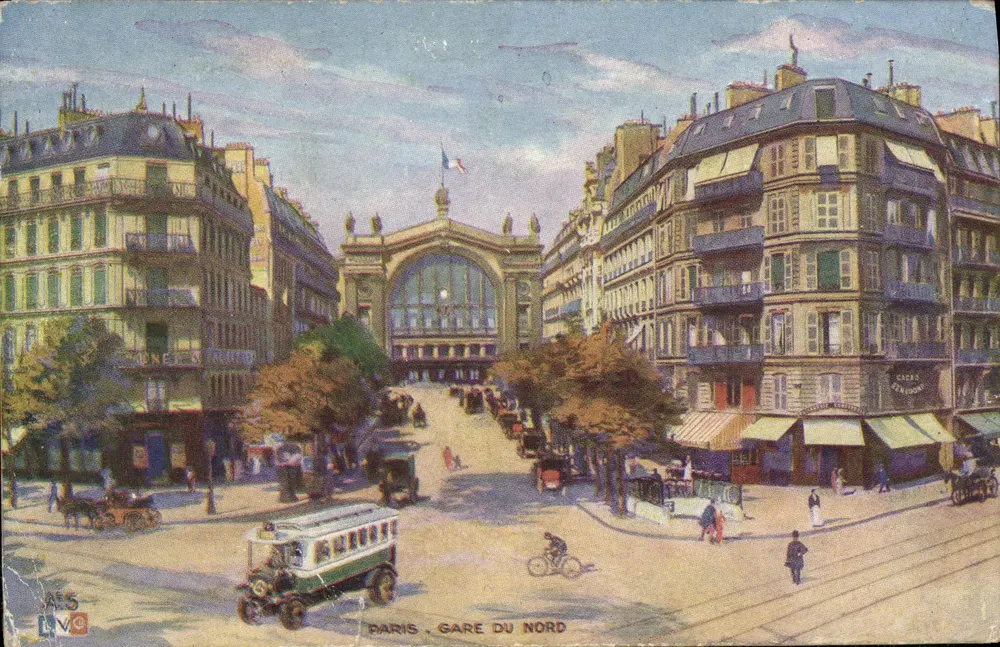 Paris, Gare du Nord — visão da entrada principal — editor AES, n° 5 - Frente