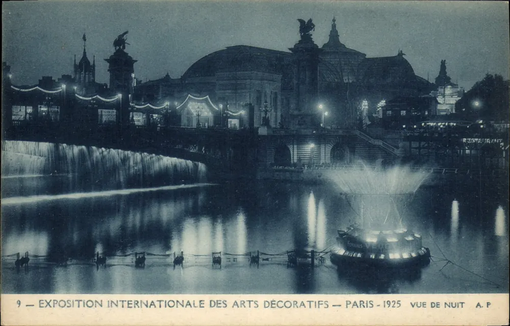 Internationale Ausstellung der dekorativen Künste — Paris — 1925 — Nachtsicht — A.P. - Vorderseite