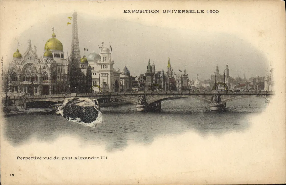 Ansicht des Alexandre-III-Brücke — Weltausstellung 1900 — Verlag H. J. J. Léonard, Paris, Nr. 19 - Vorderseite