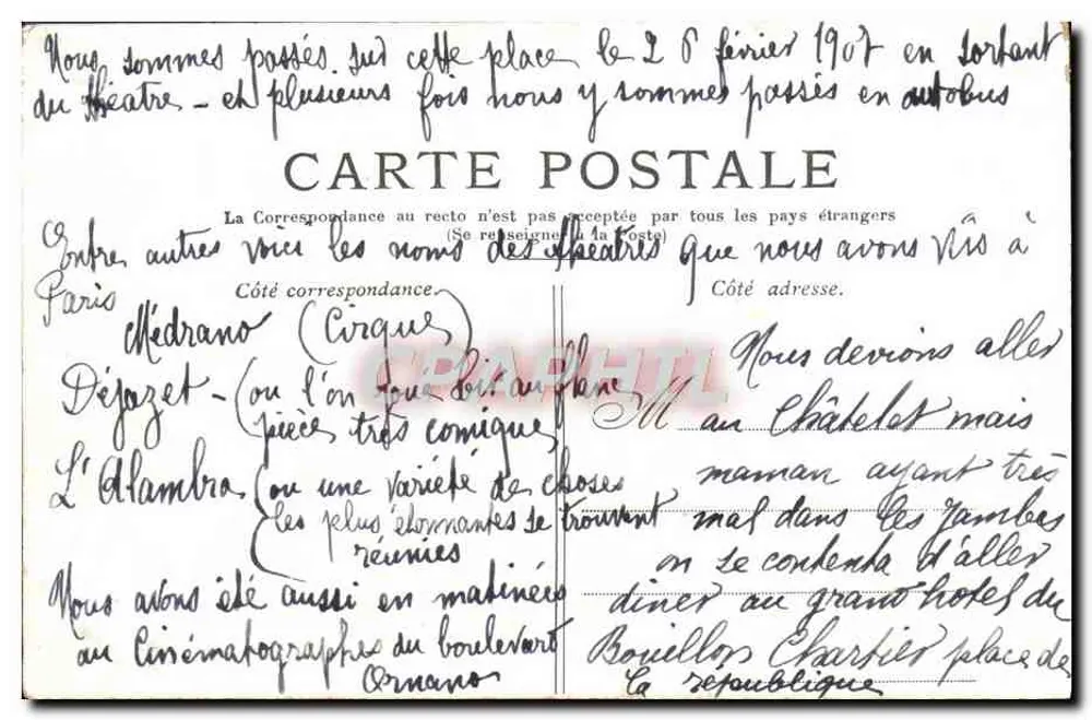 Paris — La Bastille, Colonne de Juillet — Éditeur Entrelac - Verso