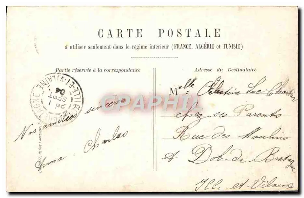 Paris — Coluna Vendôme — editor desconhecido, n°5 - Verso